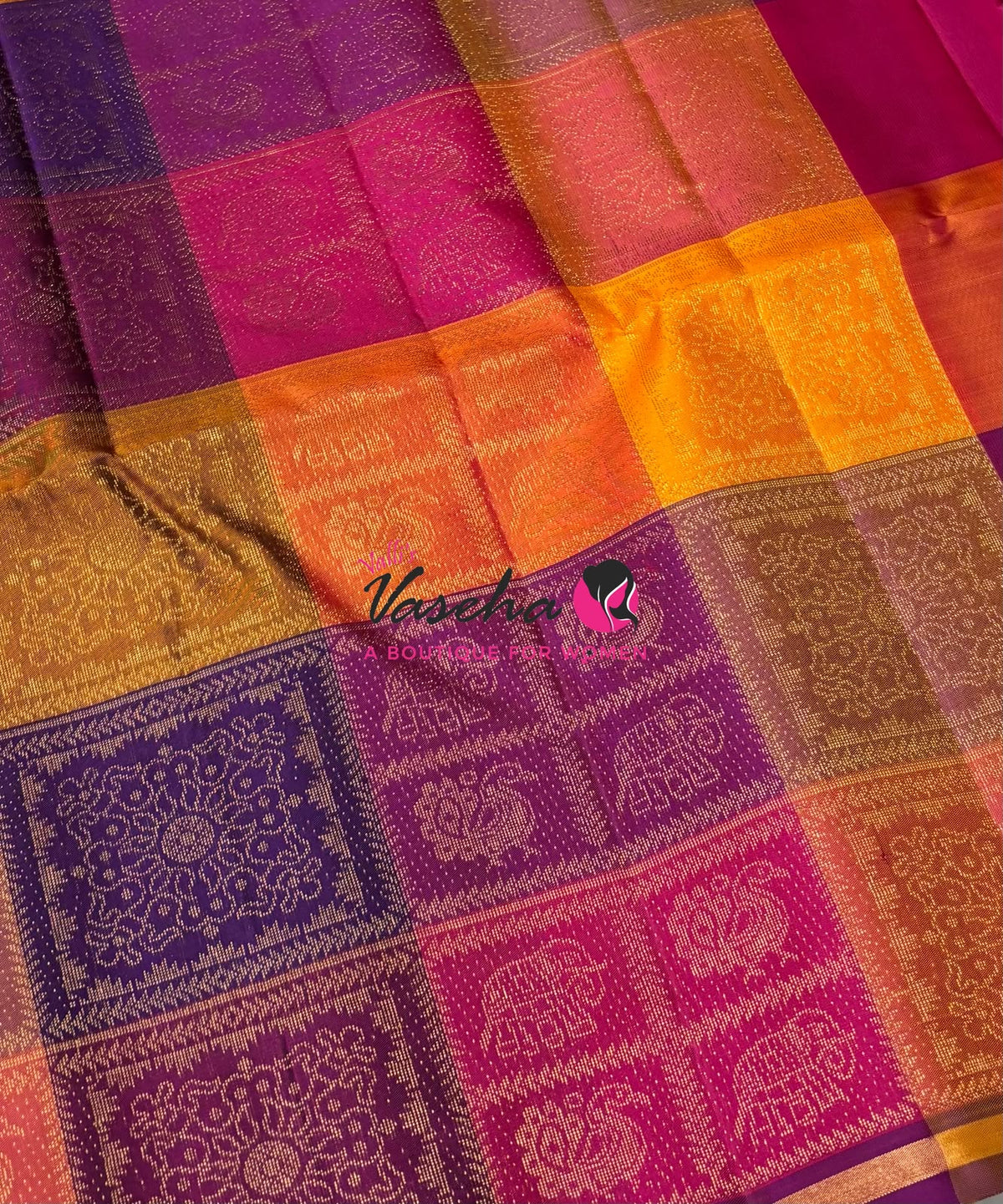Pure Soft Silk Saree - Partly Pallu -  Half & Half Saree - VVPSS088