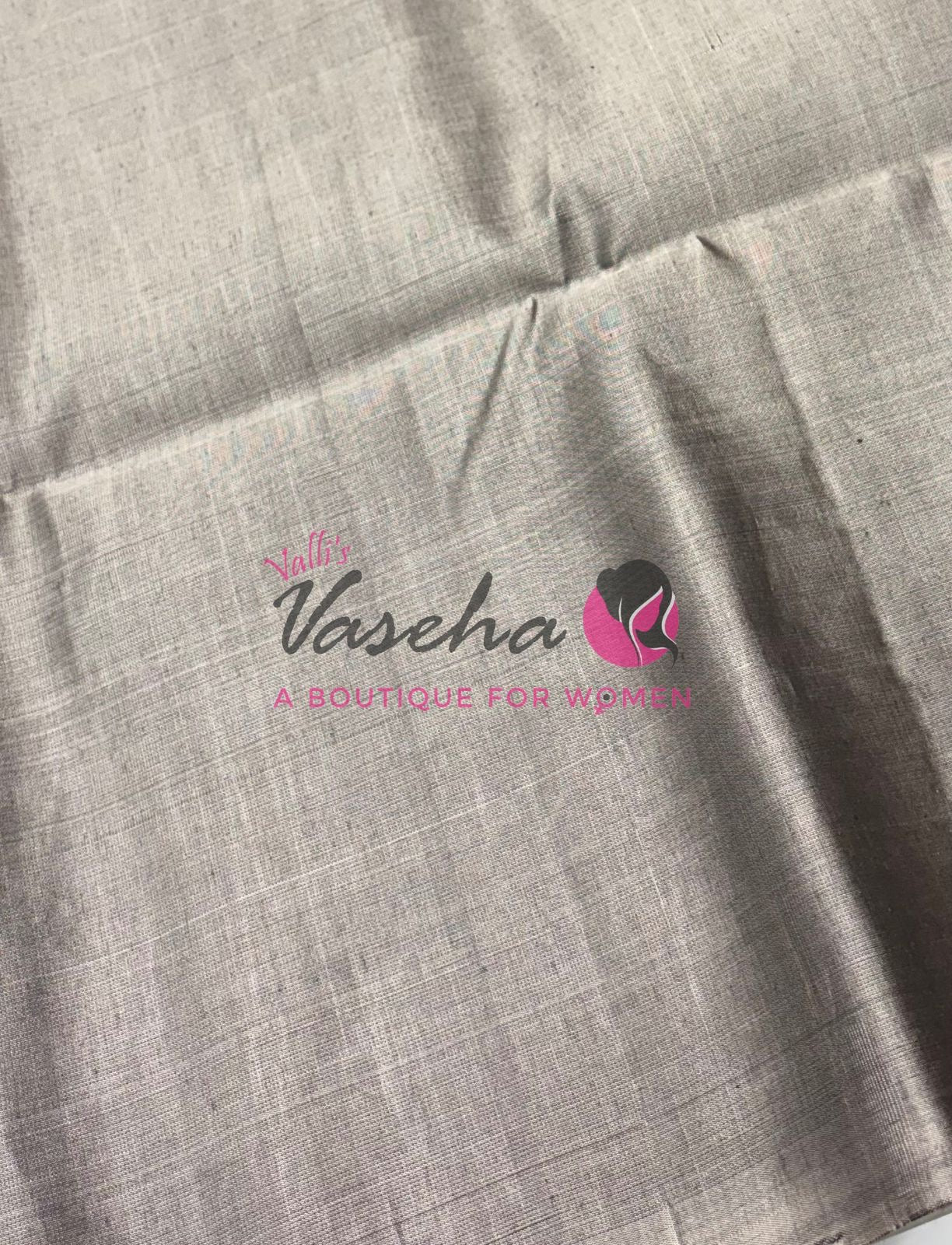 Pure Soft Silk Saree - (1.75 Warp) Shade Of Blue & Grey Combo - VVPSS064