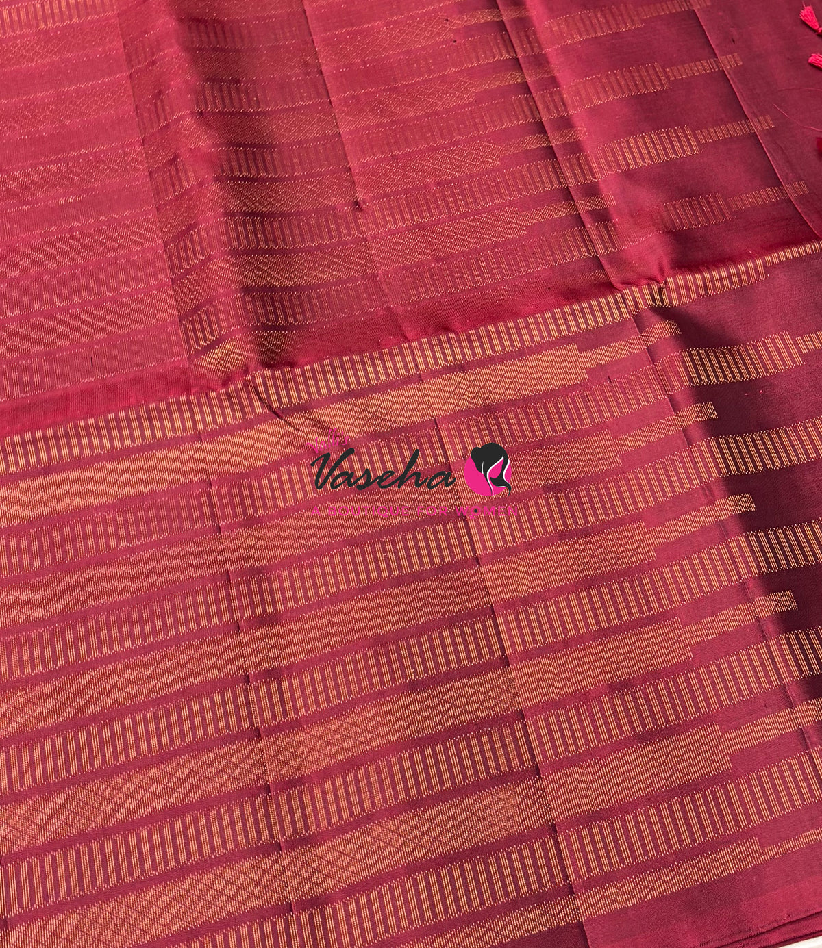 Pure Soft Silk Saree  -  Maroon Shade - VVPSS129