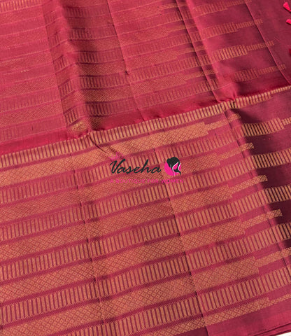 Pure Soft Silk Saree  -  Maroon Shade - VVPSS129