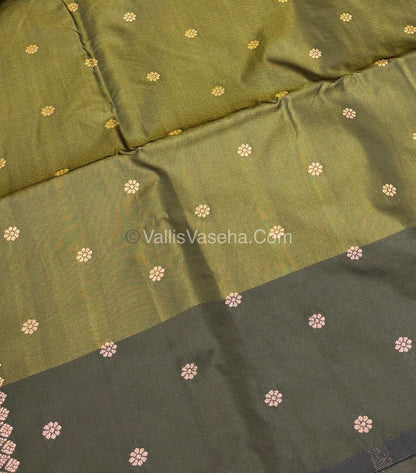 Semi Soft Silk - Dual Tone Shade With Light Green Combo -VVSSS027
