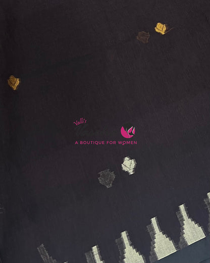 Bengal Kaddhi Cotton Saree | VVBKC001 |Wine Brown