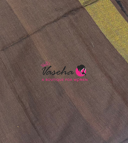 Handloom Cotton Sarees  - Brown Shade - VVKC001