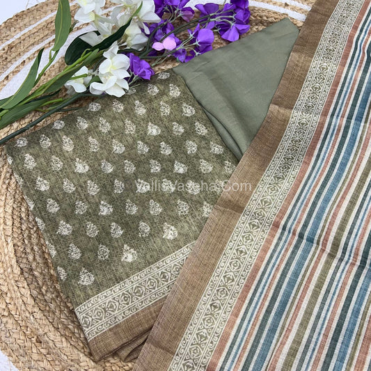Digital Printed Tissue Linen Salwar Material  | VVUSM003
