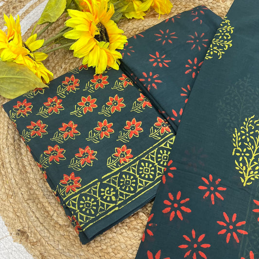 Pure Mul Mul Cotton - Bagru/ Dabu Print - VVUSM002