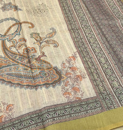 Semi Chanderi Saree - Digital Printed - VVSCD001