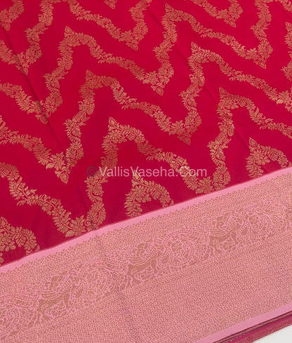 Semi Kanchi Silk - Pink & Light Pink Shade  - VVSKS004