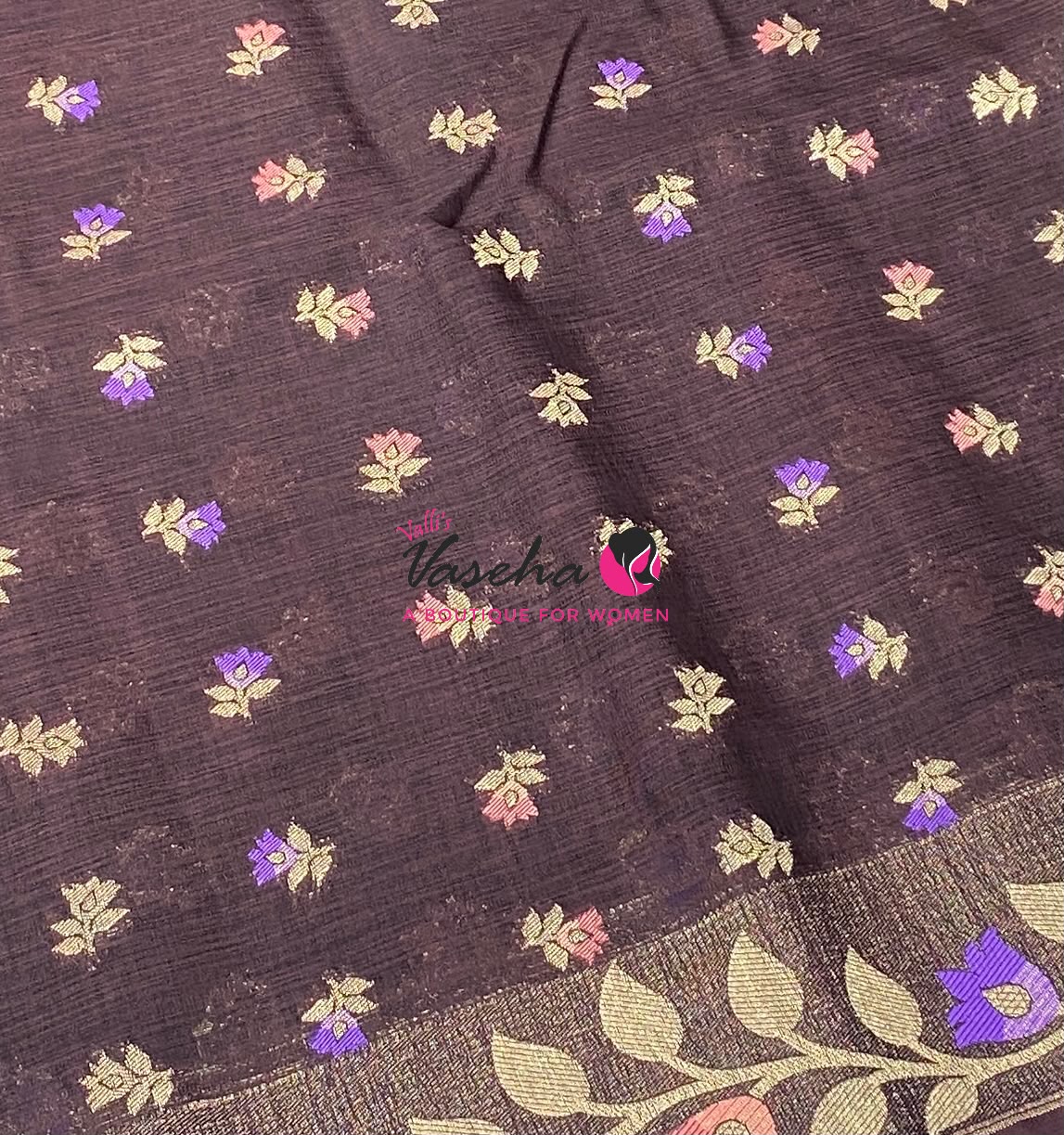 Banarasi - Heritage Meenakari Silk - Brown Shade - VVBHS012