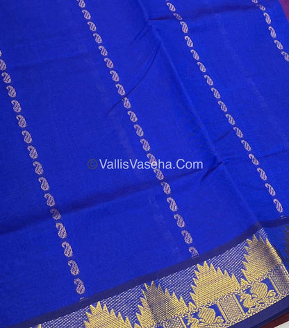 Semi Silk Cotton Saree - Pink With Pink Shade - VVSSC005