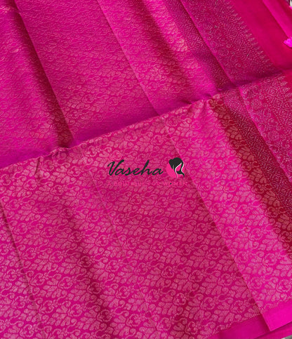 Pure Soft Silk Saree - Border Less  - Pink Shade - VVPSS131