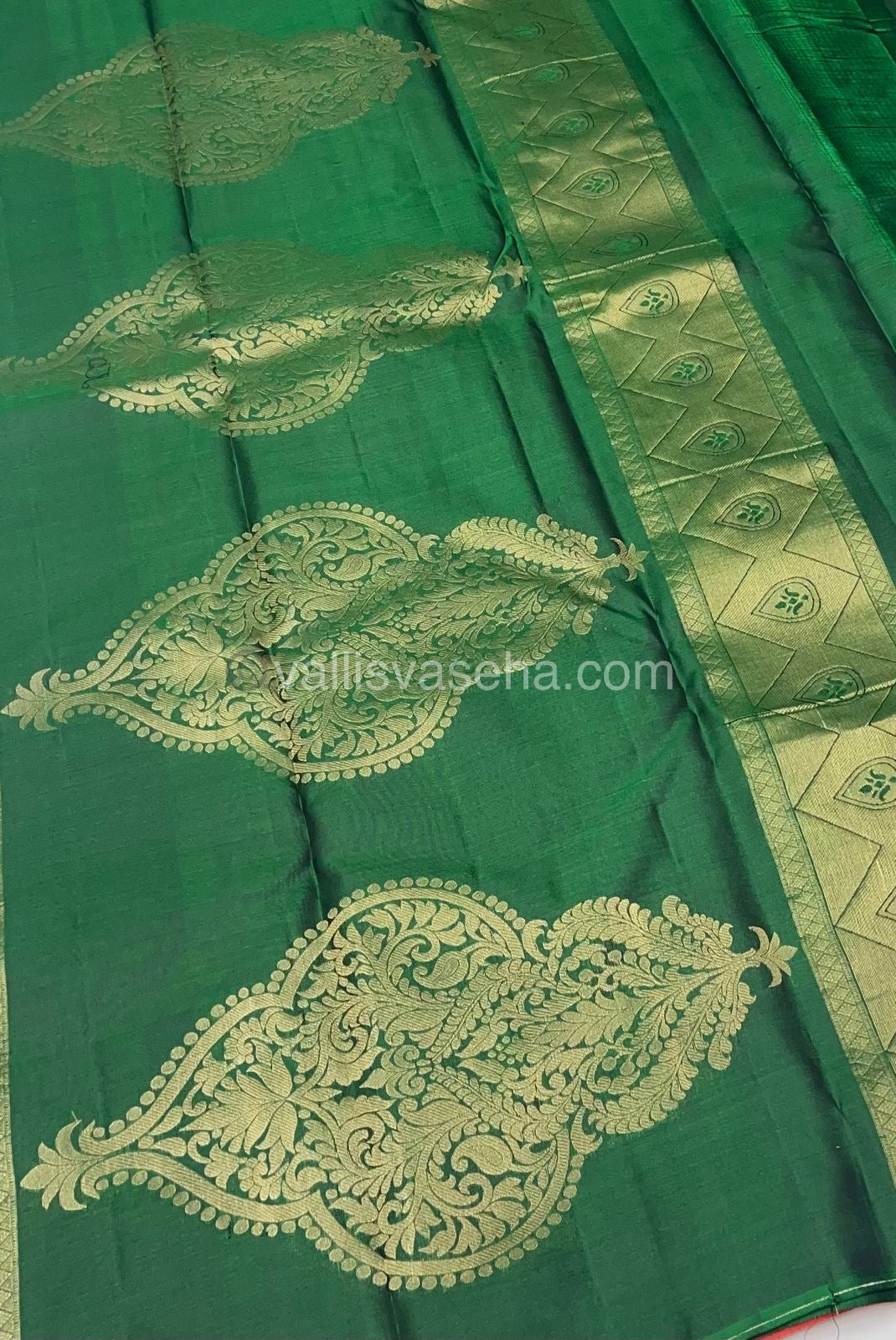 Pure Soft Silk Saree - Light Weight - Double tone Pink with Green shade - VVPSS025