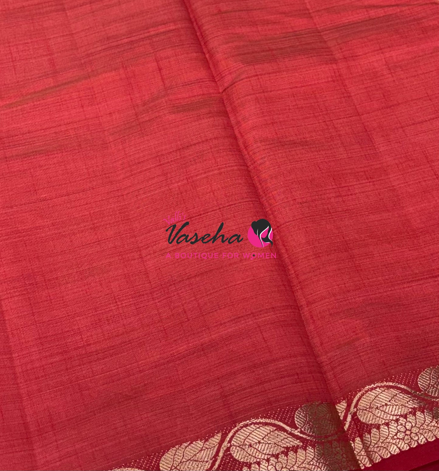 Semi Tussar Silk - Red Shade - VVSTS003
