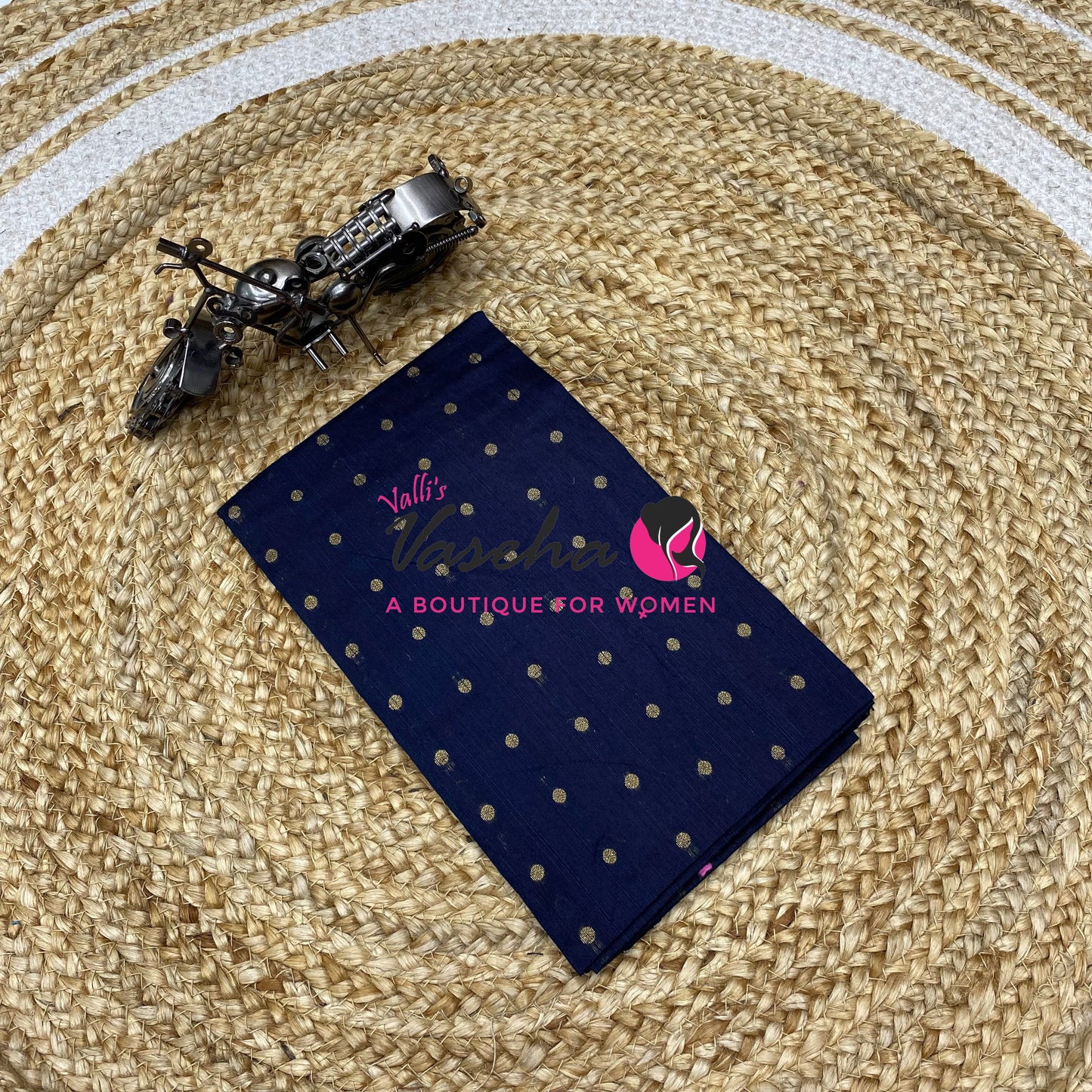 Blouse Bit - Pack Of 10pcs - Assorted-  Semi Raw Silk - Coin Butta - 1 mtr - VVBB004