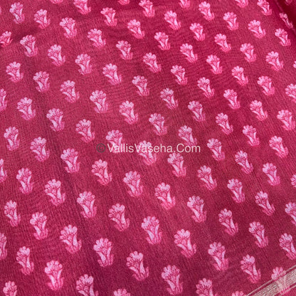 30% less - Offer Saree -  semi Chanderi silk Saree - VVDS006