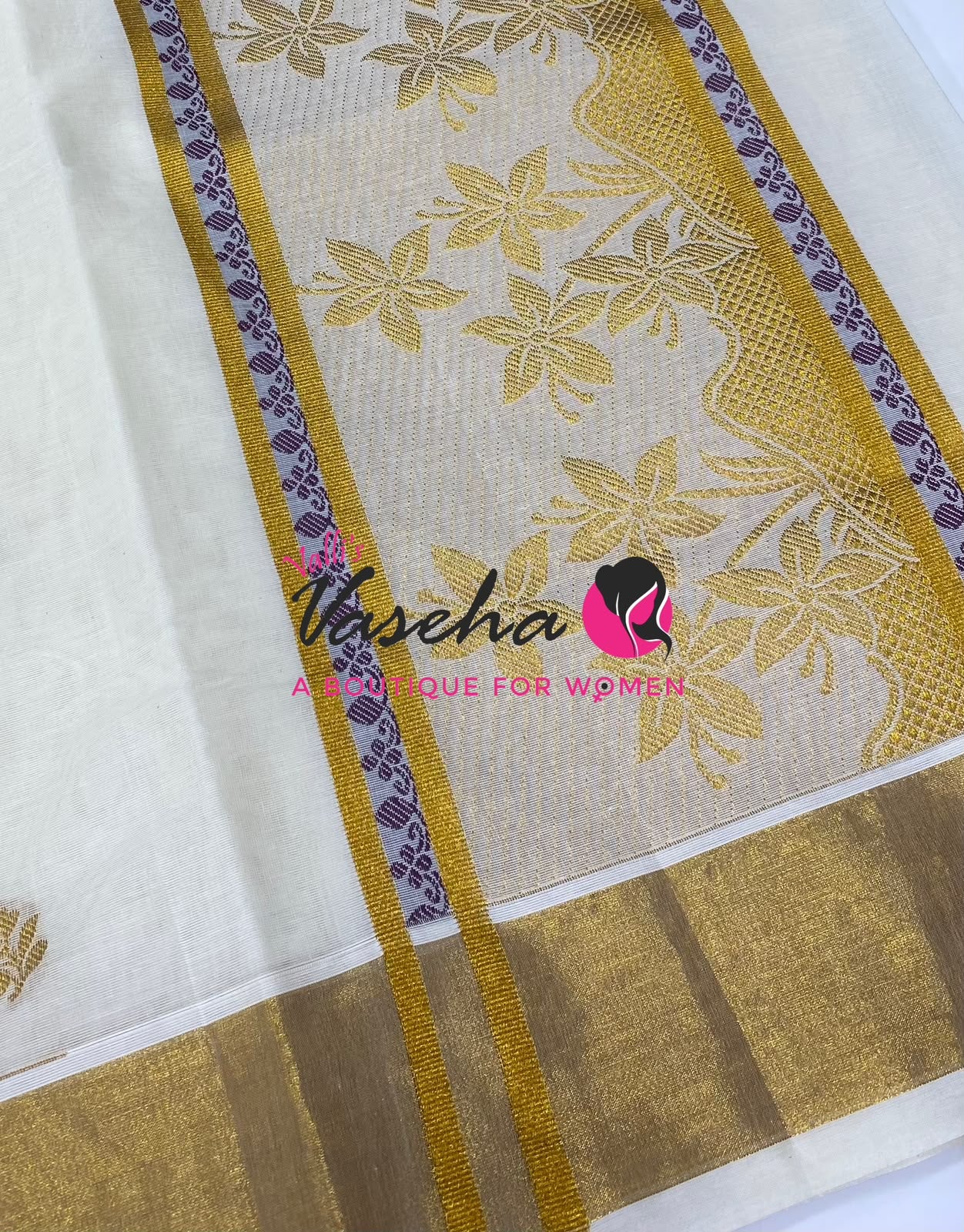 Kerala Cotton Saree - VVKCS031