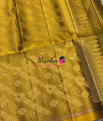 Pure Soft Silk Saree - Partly Pallu -  Half & Half Saree - VVPSS142