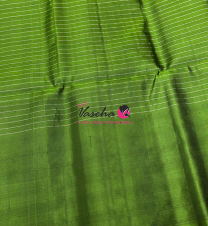 Pure Soft Silk Saree  - Green Shade - VVPSS115