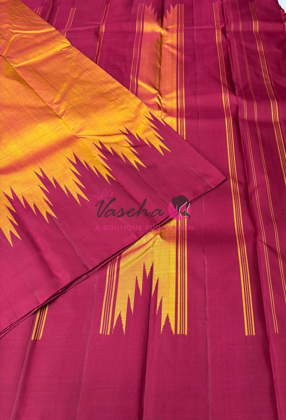 Pure Kanchipuram Silk Saree - Thalampoo - VVPS029