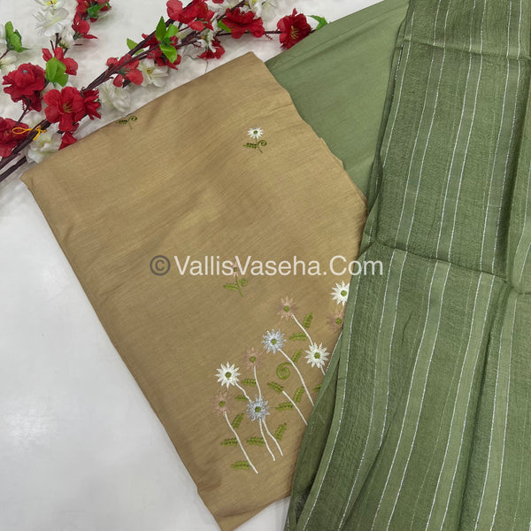 30% less - Offer Unstitched Material -  Mixed Cotton Material - VVDUM003