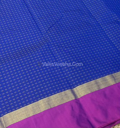 Semi Silk Saree - Plus Design Style - Contrast Pallu & Blouse or Running Pallu & Blouse - VVSS004