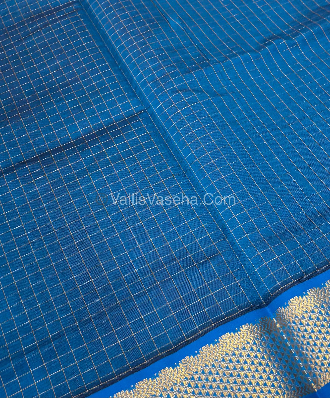 20% Offer |Semi Silk Cotton Saree |Red With Blue shade |VVSSC002