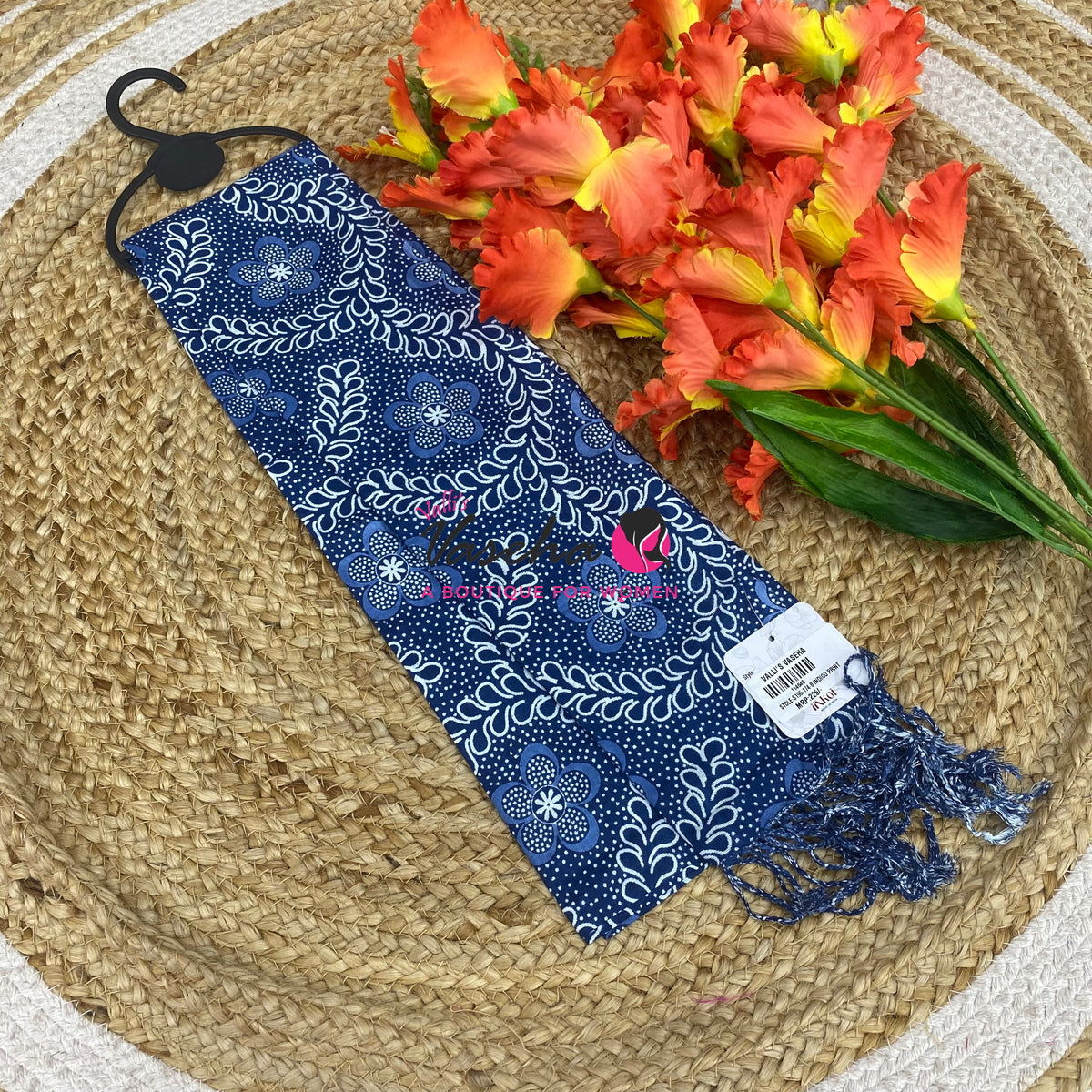 Stoles & Dupattas - Indigo Blue print - VVSD001