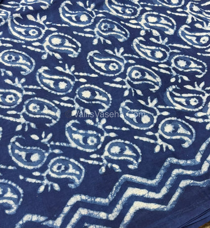 Pure Soft Mul Mul Cotton Sarees - Hand Block Prints - VVMMC006