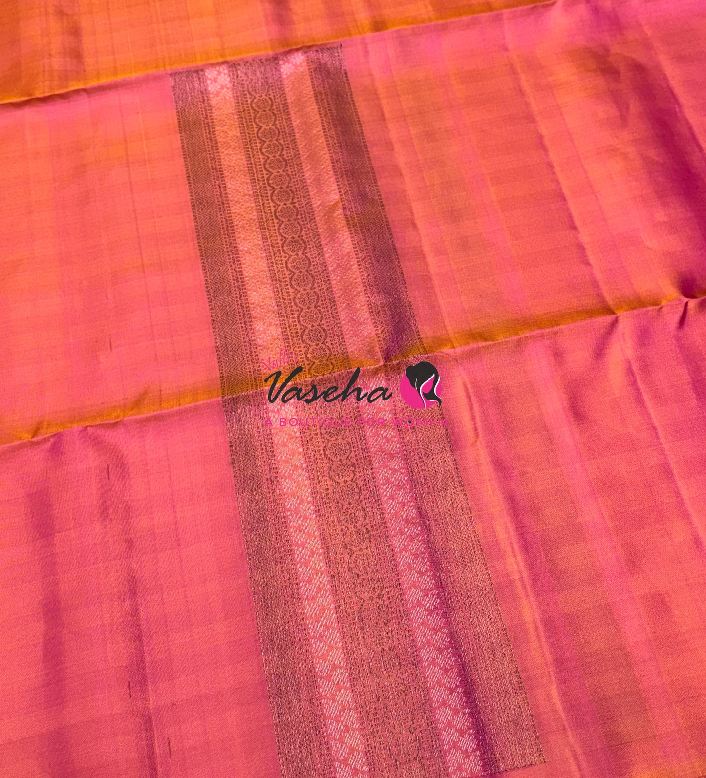 Pure Soft Silk Saree - Border Less - Peachish Pink Shade - VVPSS081