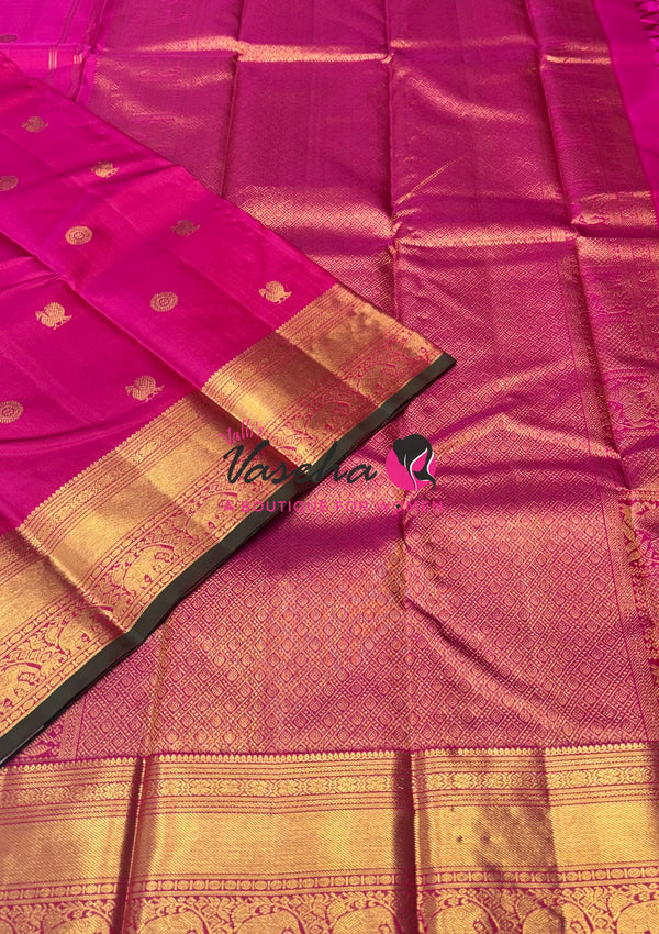 Pure Kanchipuram Silk Saree - Pink Shade  - VVPS067