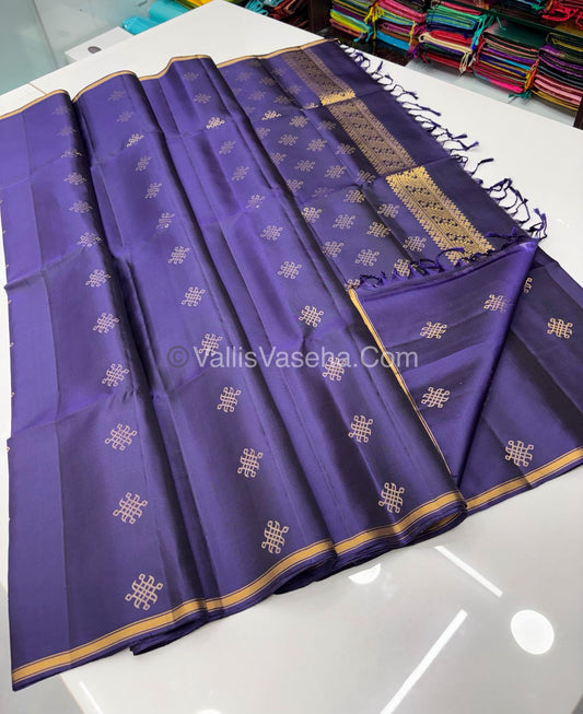 Pure Soft Silk Saree  - Royal Blue Shade - VVPSS055