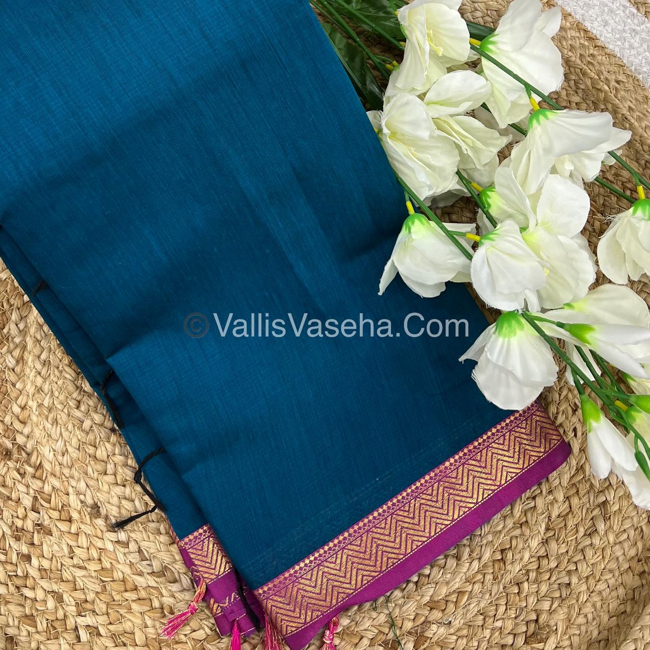 Fancy Mixed Cotton - Ramar Blue With Pink Shade - VVFMC005
