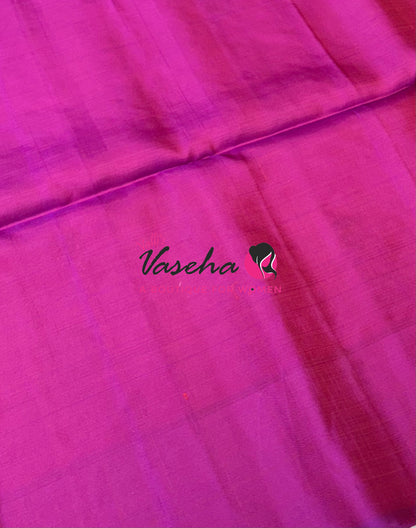 Half Mixed  Soft Silk Saree - Red & Purple - VVPSS073