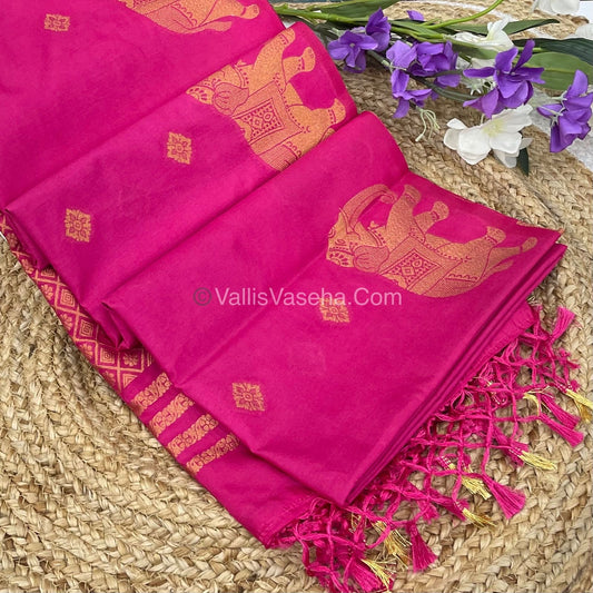 Mulberry Semi Silk - Peachish pink  Shade - VVMSS001