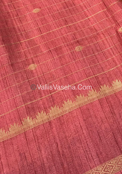 Semi Chanderi Saree - checks pattern - VVSCS004