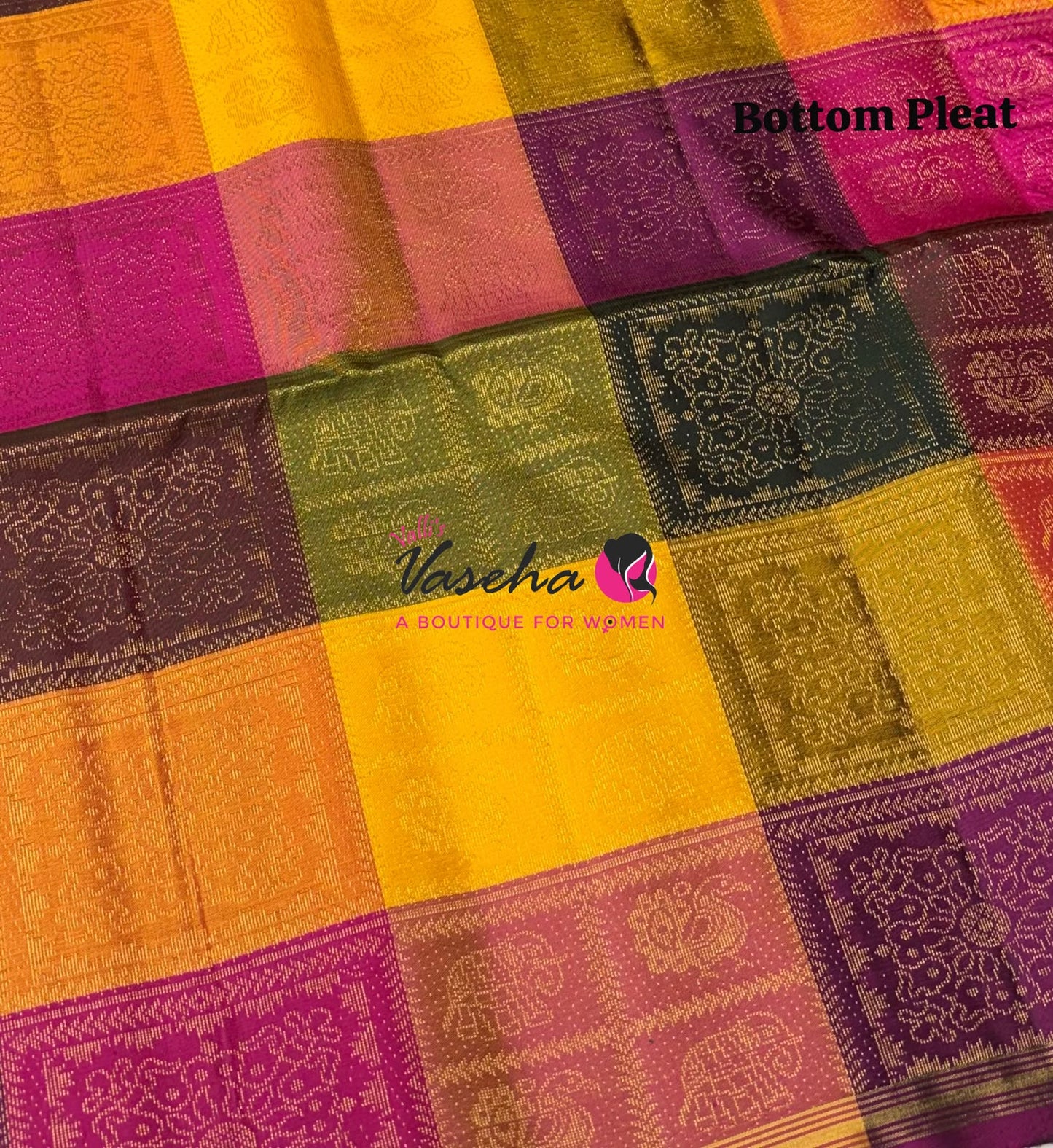 Pure Soft Silk Saree - Partly Pallu -  Half & Half Saree - VVPSS088
