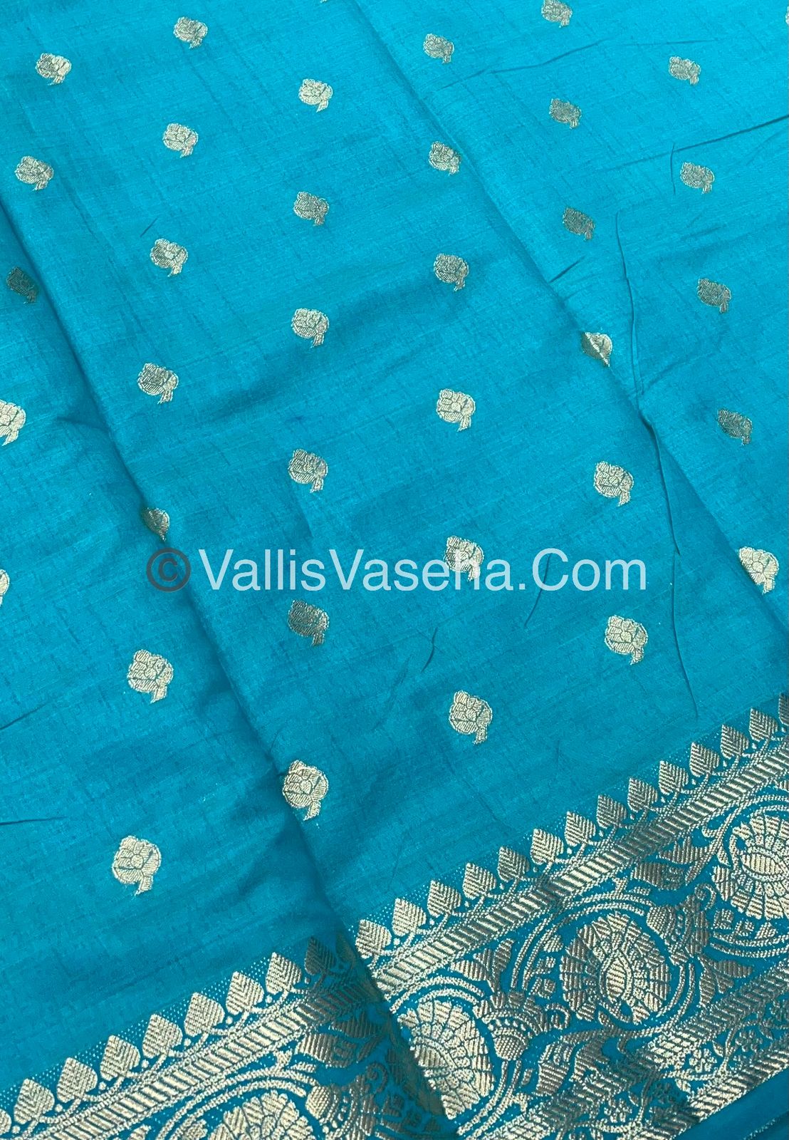 Semi Tussar Silk  - Blue Shade - VVSTS024