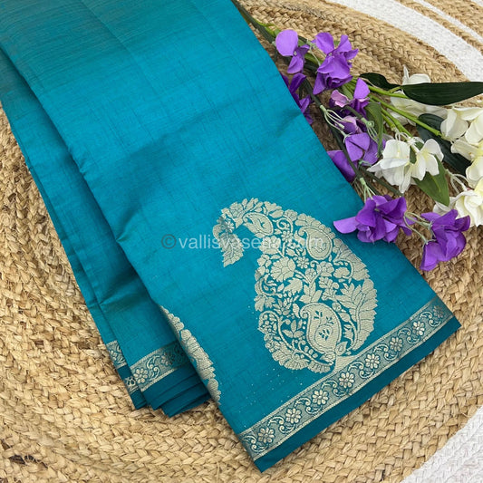 Semi Tussar Silk - Ramar Blue Shade - VVSTS002