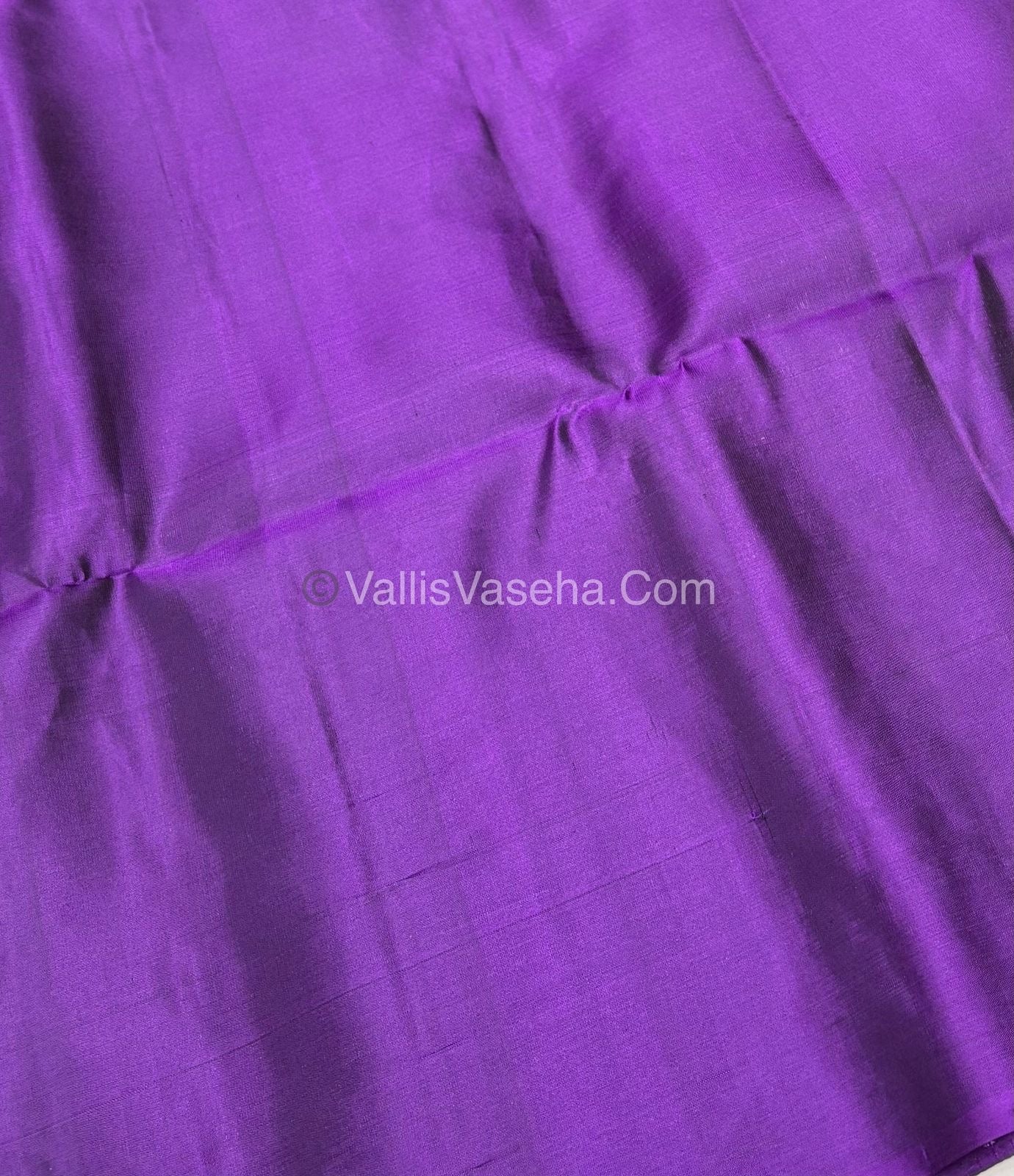 Pure Soft Silk Saree - Dark Purple Shade - VVPSS060