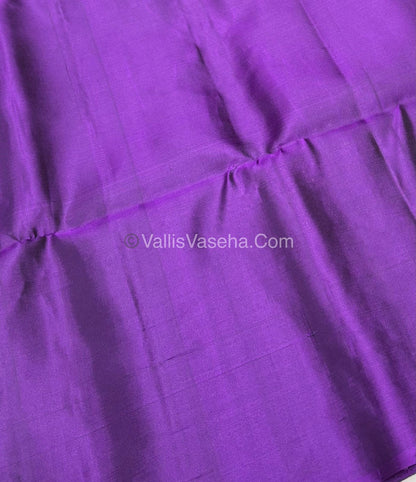 Pure Soft Silk Saree - Dark Purple Shade - VVPSS060