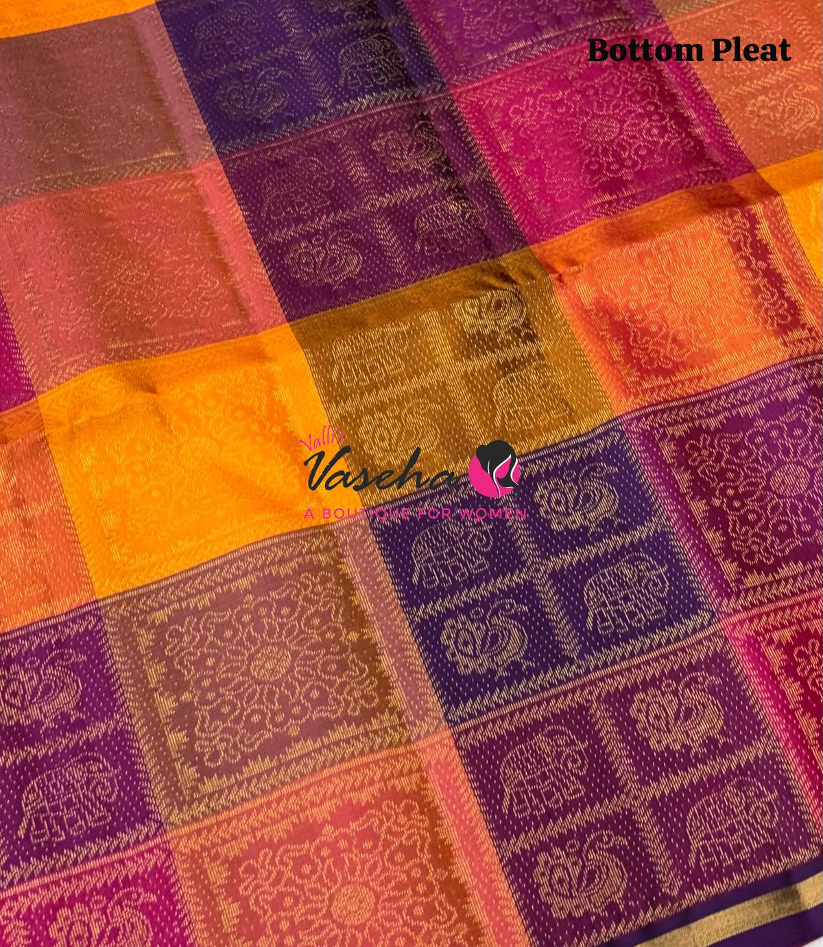 Pure Soft Silk Saree - Partly Pallu -  Half & Half Saree - VVPSS088