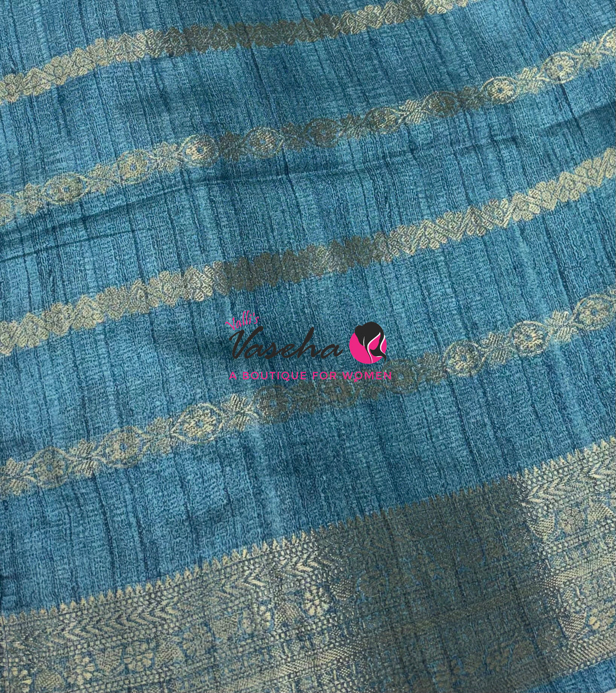 Semi Art Silk Saree - Green & Blue Shade - VVSAT003