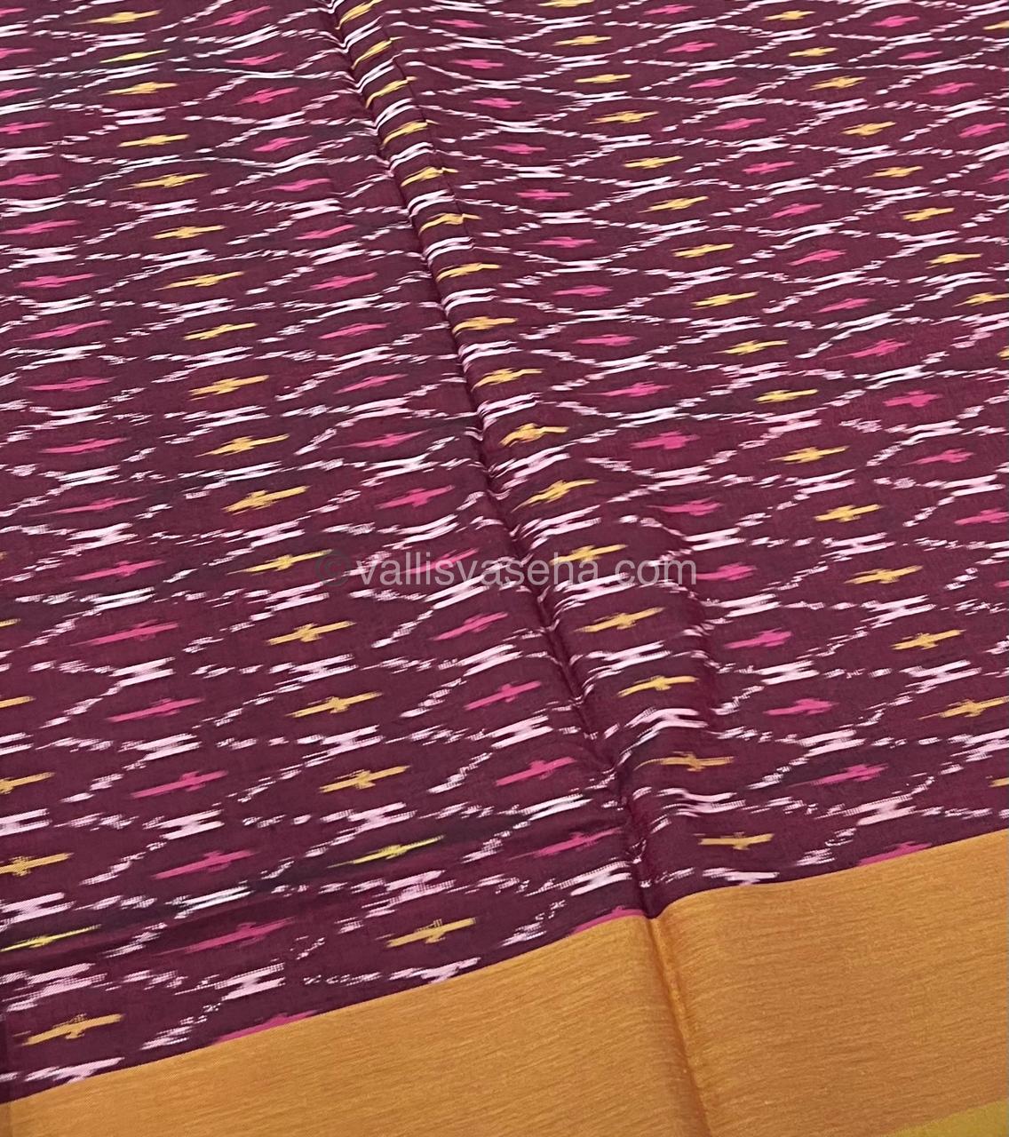 Ikkat Mercerised Cotton Saree - VVIKS001