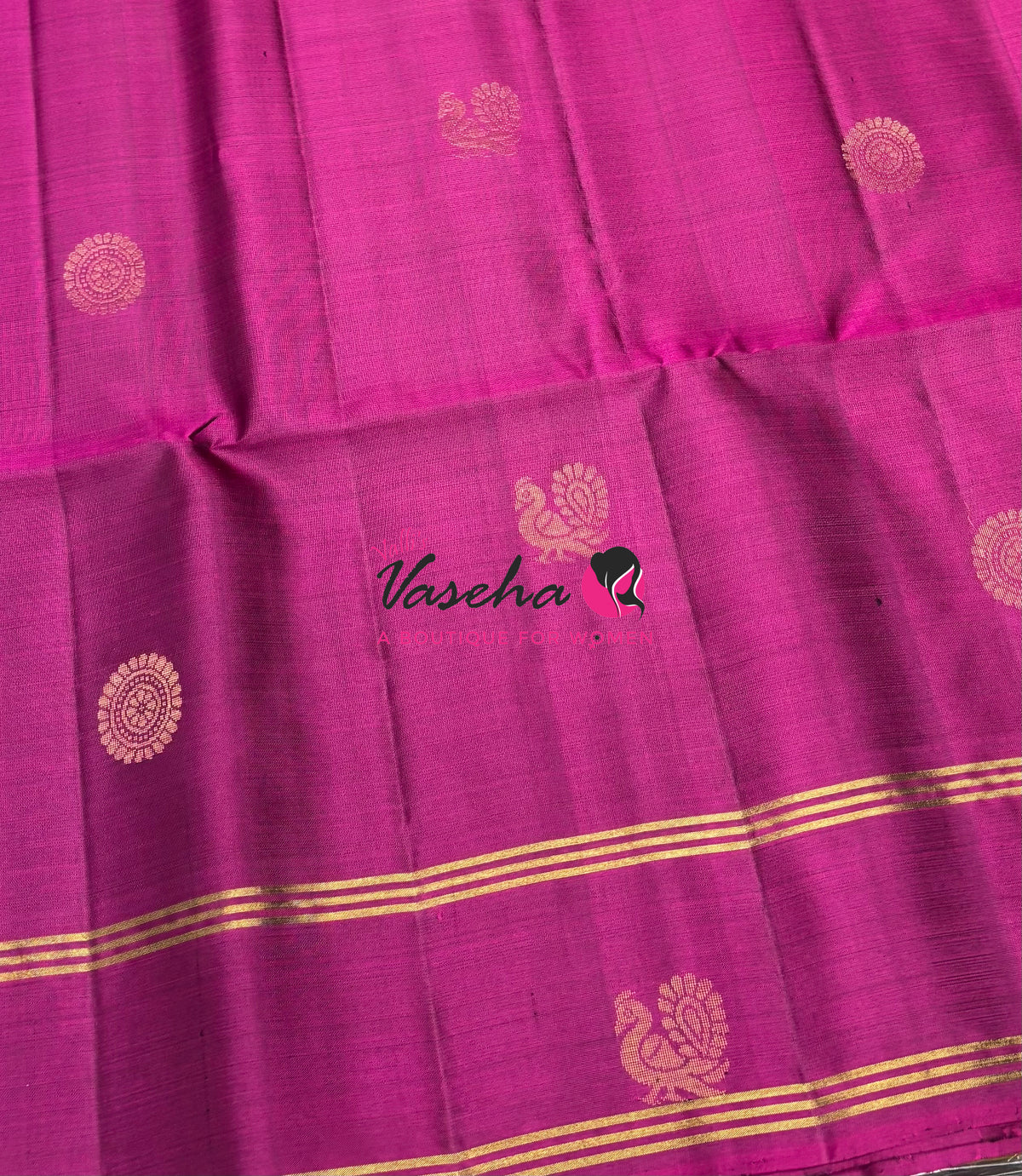 Pure Soft Silk Saree  - Purplish Pink & Dual Tone Green Combo - VVPSS136
