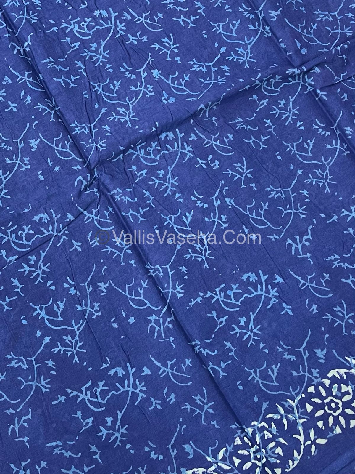 Pure Soft Mul Mul Cotton Sarees - Hand Block Prints - VVMMC007