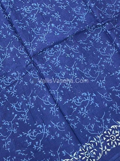 Pure Soft Mul Mul Cotton Sarees - Hand Block Prints - VVMMC007