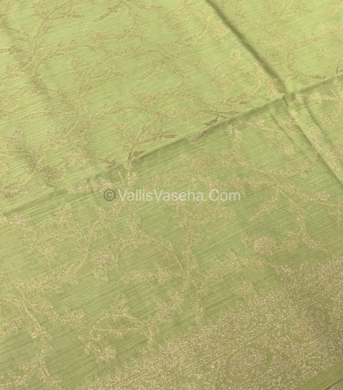 Banarasi - Heritage Silk - Semi Kathan Silk - Light Pista Green Shade- VVBHS001