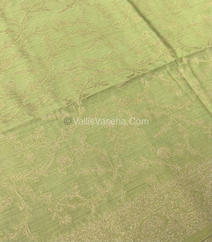 Banarasi - Heritage Silk - Semi Kathan Silk - Light Pista Green Shade- VVBHS001