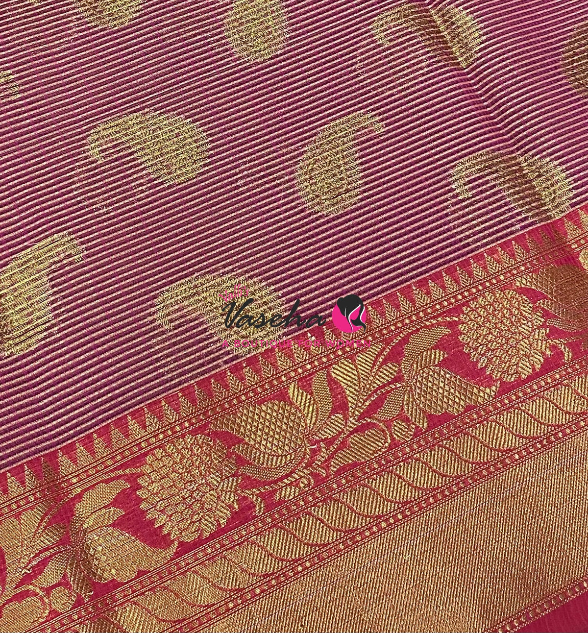 40% less - Offer Saree - Semi Banarsi Silk Saree - VVDS008