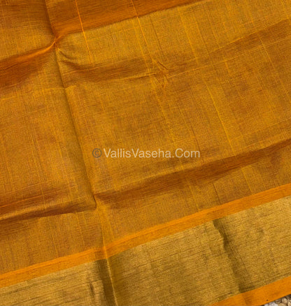 Pure Silk Cotton Sarees - Purple With Yellow Shade - VVPSC010