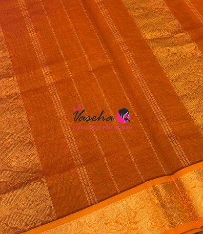Semi Silk Cotton Saree | Lakshadeepam Design |VVSSC009